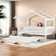 Lit simple spacieux en bois avec rangement pour lit gigogne, style moderne
