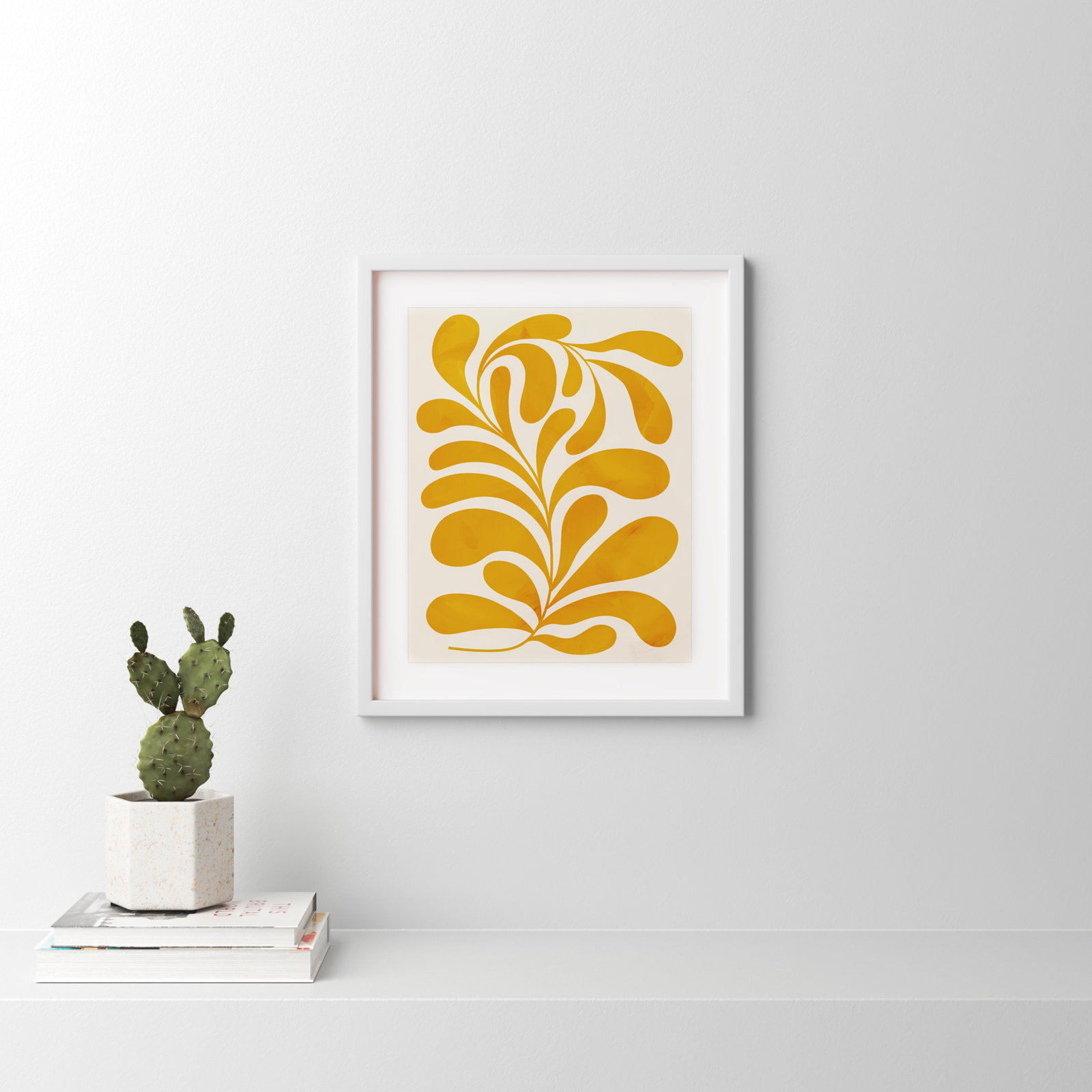 Goldenrod II by Grace Popp, White, 25" H x 21" W x 1" D