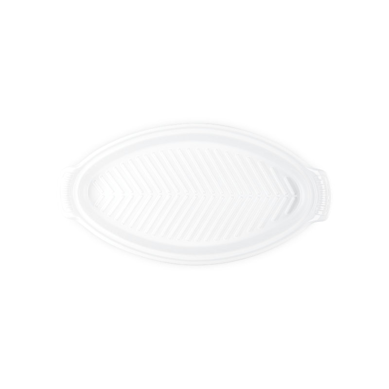 Le Creuset Stoneware Heritage Fish Baker, 1.7 Qt. - Cerise, White