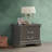 Sleek Metallic Black Nightstand With Drawers-1231381802