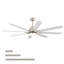 Ventilateur de plafond intelligent de 52 pouces avec lumières, 6 vitesses de vent, avec 8 pales en ABS noir, télécommande vocale, ventilateur pour chambre à coucher, salon, patio, cuisine, etc.