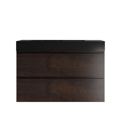 Lavabo en quartz noir mat chic - Modernisation des styles de salle de bain
