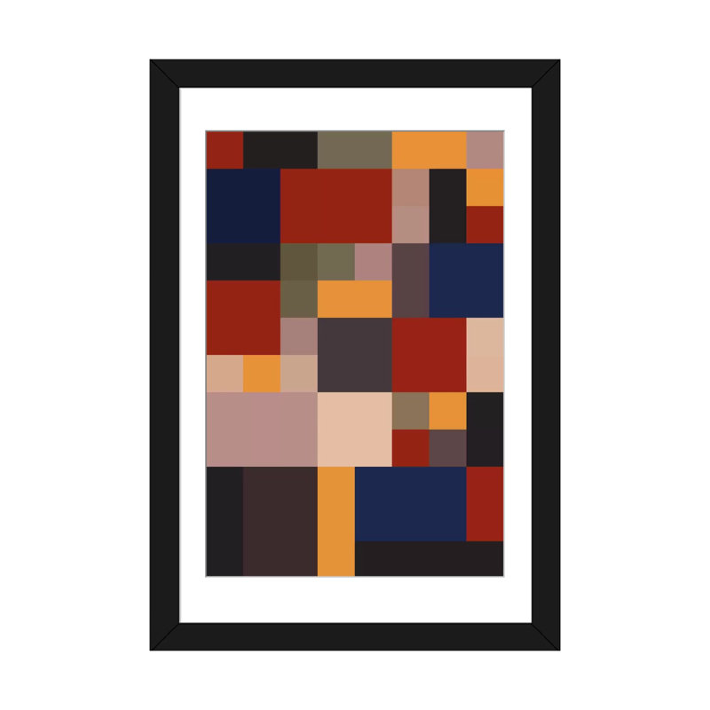« bauhaus lives », impression sur toile, H 24 po x l 16 po x P 1 po, Papier d'art encadré noir, Blanc