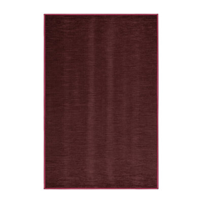 Tapis brun uni lavable à la machine