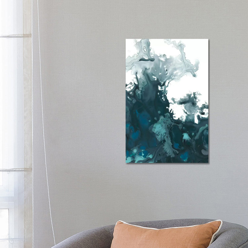 Indigo Tempest II by June Erica Vess - Wrapped Canvas Painting, 66.04 cm H x 45.72 cm W x 3.175 cm D
