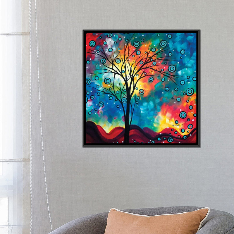 «Greeting the Dawn» par Megan Duncanson, H 37 po x l 37 po x P 0,75 po, Pas de tapis, Toile tendue