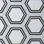 Carreau de mosaïque mural en nid d’abeille en marbre 10 po x 10 po