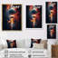 Merveilles universelles orange bleues sur toile-986976263-986976284