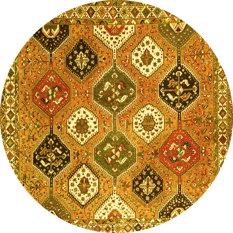 Washable Moroccan Indoor Rug, Round 5'