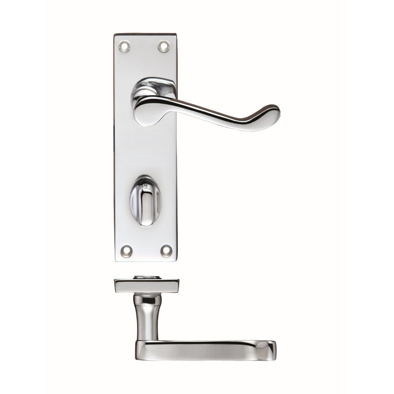 Bassick Bathroom Door Handle, Polished Chrome