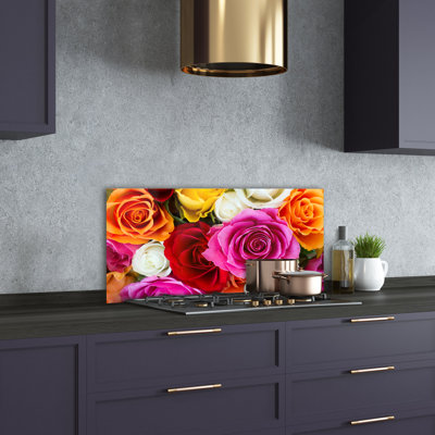 Linkon 50cm W x 100cm L Glass Peel and Stick Panel