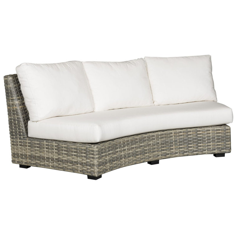 Montclair Outdoor Large Curved Armless Sofa, Chatters Chai