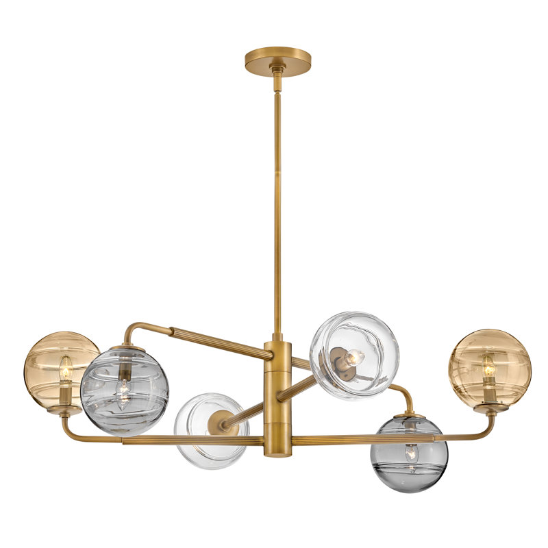 6 - Light Sputnik Modern Linear Chandelier