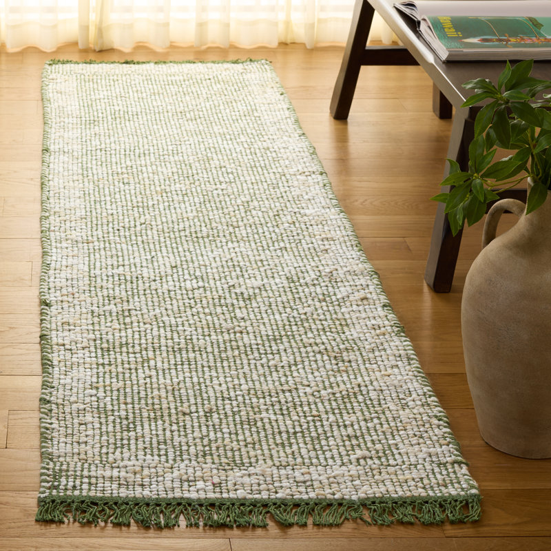Natura Hand Woven Performance Solid Color Rug, Runner 2'3" x 8'