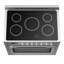 Cuisinière professionnelle tout électrique de 36 pouces en acier inoxydable avec pieds, 4,3 pieds cubes KM-FR36EE-SS