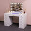 Bureau de maquillage pour coiffeuse avec miroir et lumières à DEL