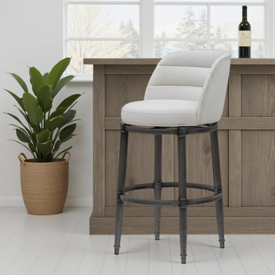 Ensemble de 4 tabourets de bar pivotants en similicuir de qualité commerciale Cooksey