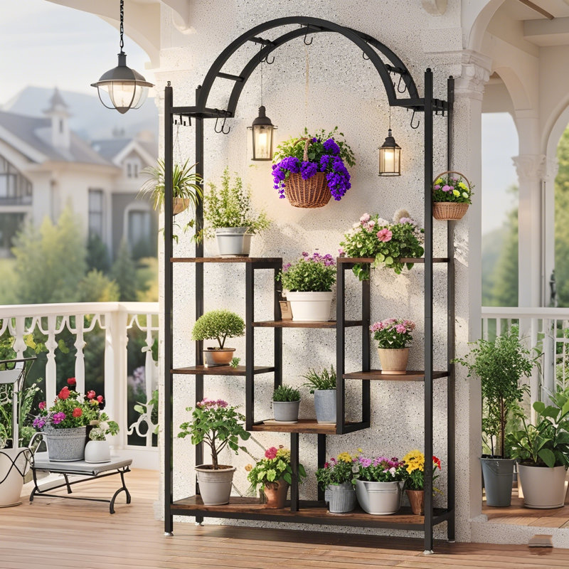 Support pour plante 75 "avec crochets de suspension