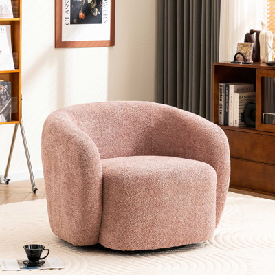 Fauteuil demi-tonneau pivotant rembourré Munehito