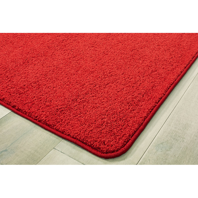 Tapis rouge en velours touffeté KIDpli, Rectangle de 4 pi x 6 pi