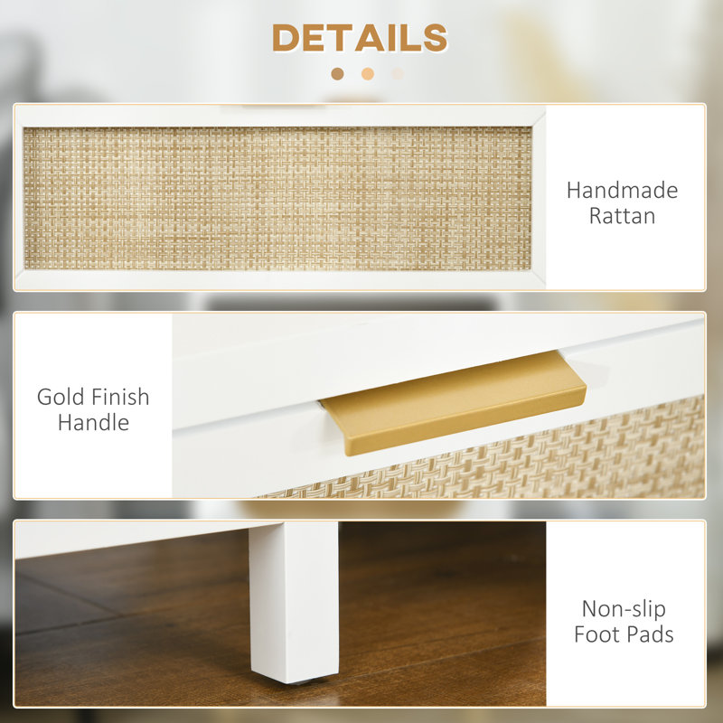 Table de chevet en bois manufacturé Crossville