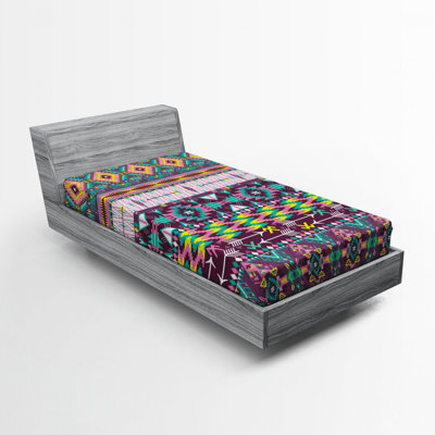 Microfiber Ikat Fitted Sheet