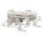 Sime 4Pc Breakfast Nook Set, Dining Table And Corner Bench, White
