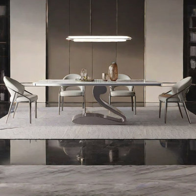 Modern simple rectangular home dining table sets