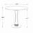 Sculpted Wood Pedestal Dining Table with Woven Wicker Detail & Round Stone Surface-179303938