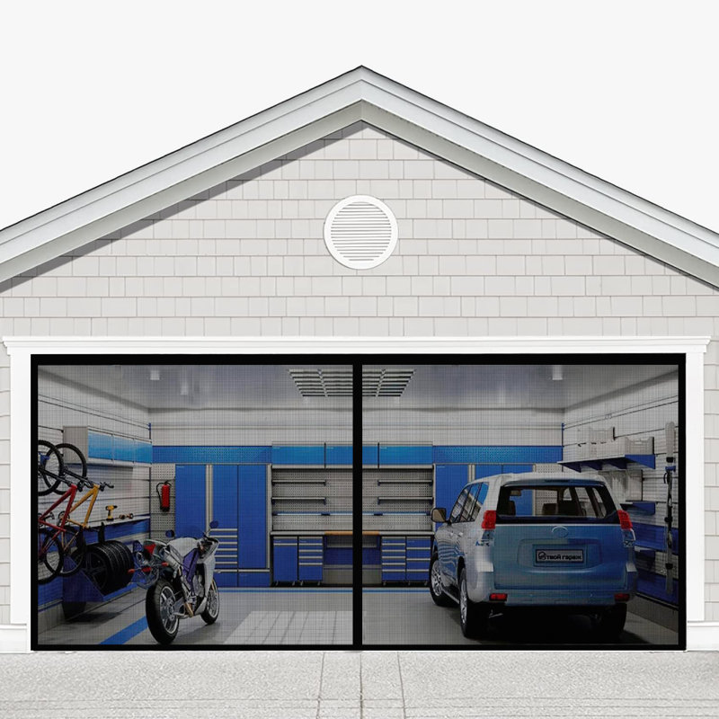 Fibreglass Garage Door Curtain With Straps Suitable For Home Garage Use