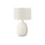 Lighting, H 26 po, lampe de table, abat-jour ivoire / crème, résine crème, contemporain