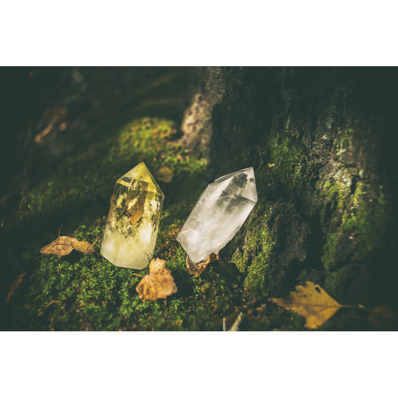 Beaux cristaux dans la forêt par Janiecbros, H 24 po x l 36 po