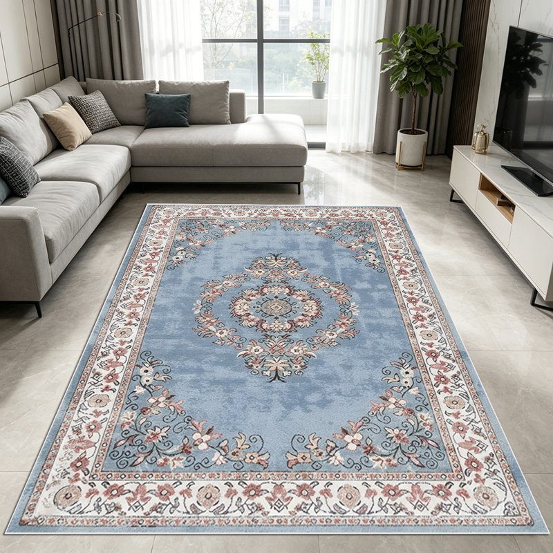 1PC Vintage Floral Medallion Persian area rugs for Living Room, Soft, All seasons, Easy-maintain, Washable Indoor mat, Farmhouse suitable for dining room, bedroom, entryway, home office, hallway, patio, Home Decor, Outdoor Decor.