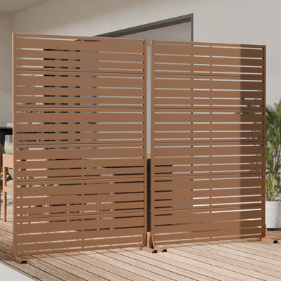 H 72 po x l 47 po x P 16 po avec écran d'intimité en métal et panneau de clôture en treillis pour terrasse