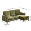 Canapé modulaire en L à 3 places en chenille avec canapé et rangement Modern Modern Design Chenille-1792826717