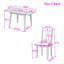 Ensemble de salle à manger 5 pièces à abattants avec table pliante et 4 chaises rembourrées pour économiser de l'espace-133232059