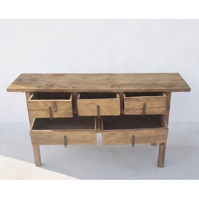 Antique Chinese Console Table with Five Drawers