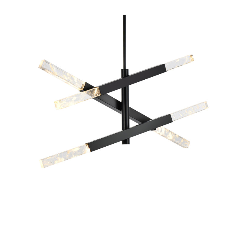 Luminaire suspendu 3 barres Axil, Noir, noir, noir, noir