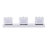 3- Light Rectangle LED Vanity Light