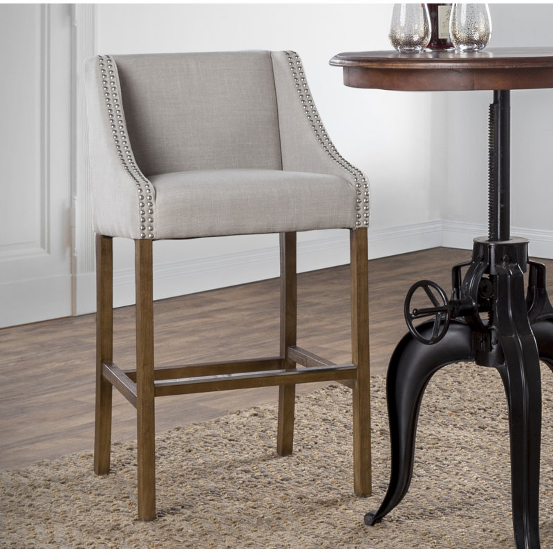 Len Upholstered Counter Stool, Bar Stool (30" Seat Height)