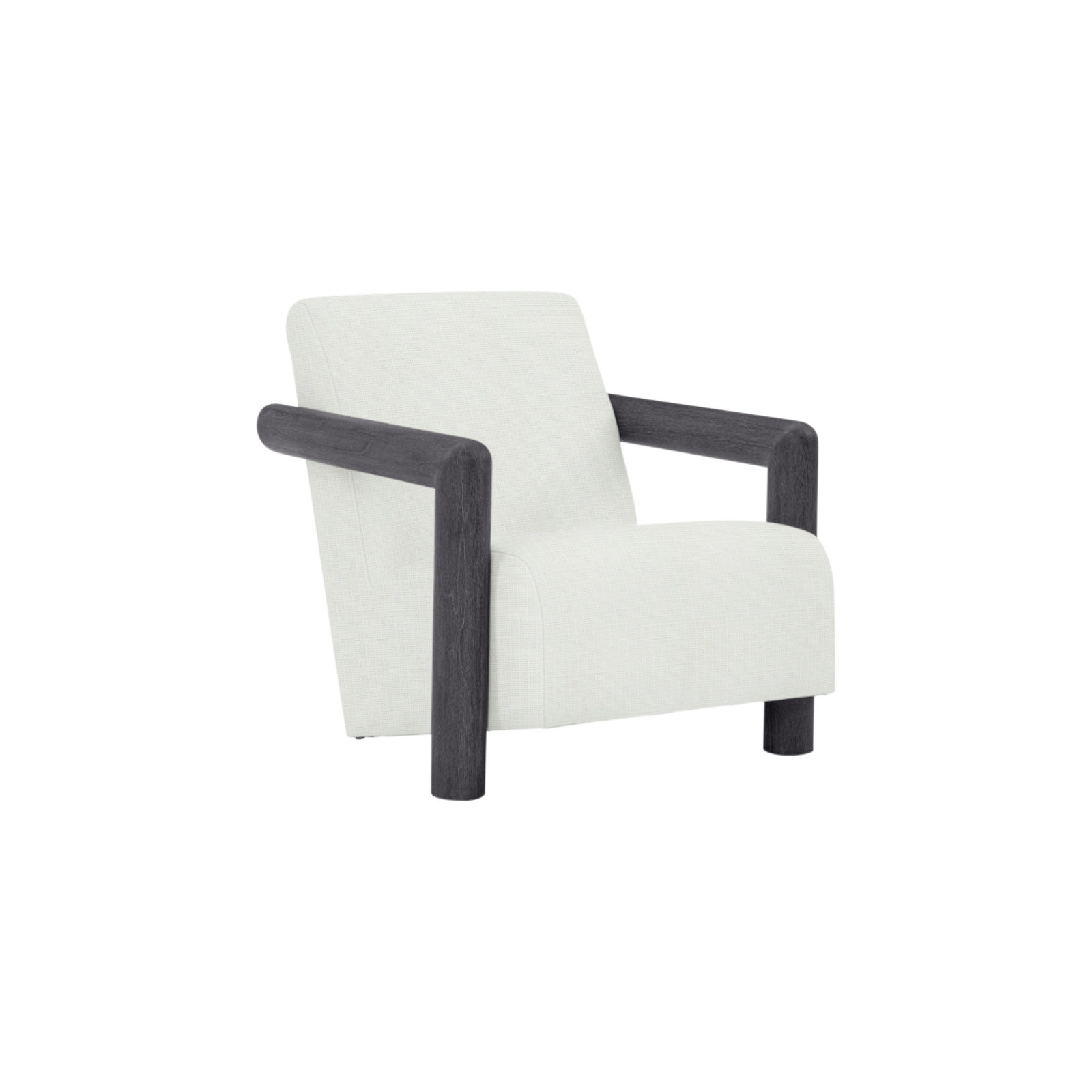 Mara Patio Chair with Cushions, Flint Gray, Cream Linen 6025-002
