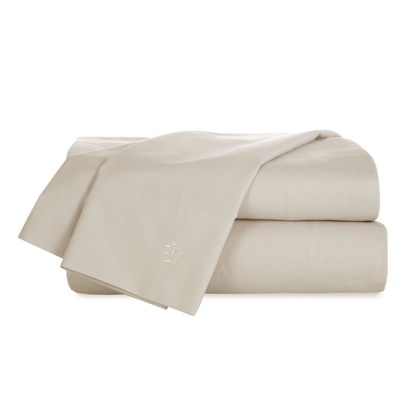 Southern Tide Cotton Twill Sheet Set, Queen Sheet Set with 2 Pillowcases, Oatmeal