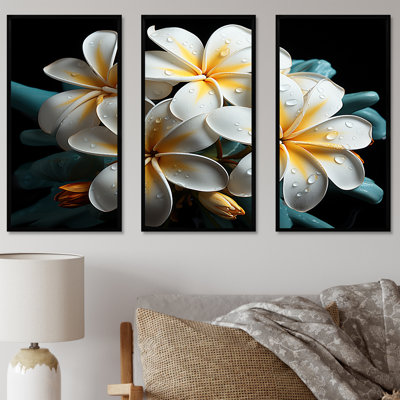 Plumeria charmante élégance II - ensemble de reproduction d'art mural Plumeria