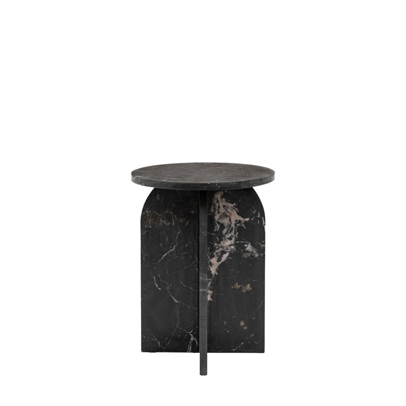 Amalfi Marble Side Table, Black