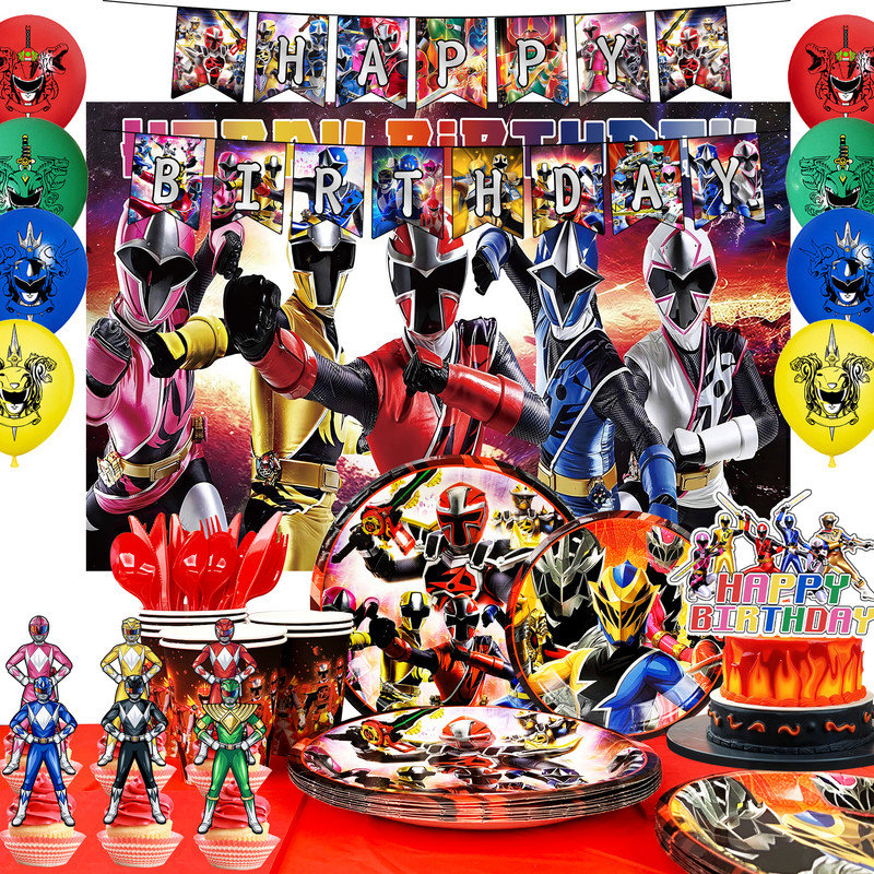 Power Ranger Door Decorations The Holiday Aisle® Power Rangers Birthday Decorations,98Pcs Power ...