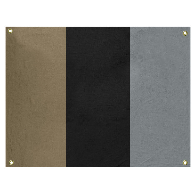 Tapisserie de polyester Anaheim, H 50 po x l 59 po x P 1 po, Doré métallique / noir / argent