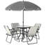 Steel Patio Dining Set Table,