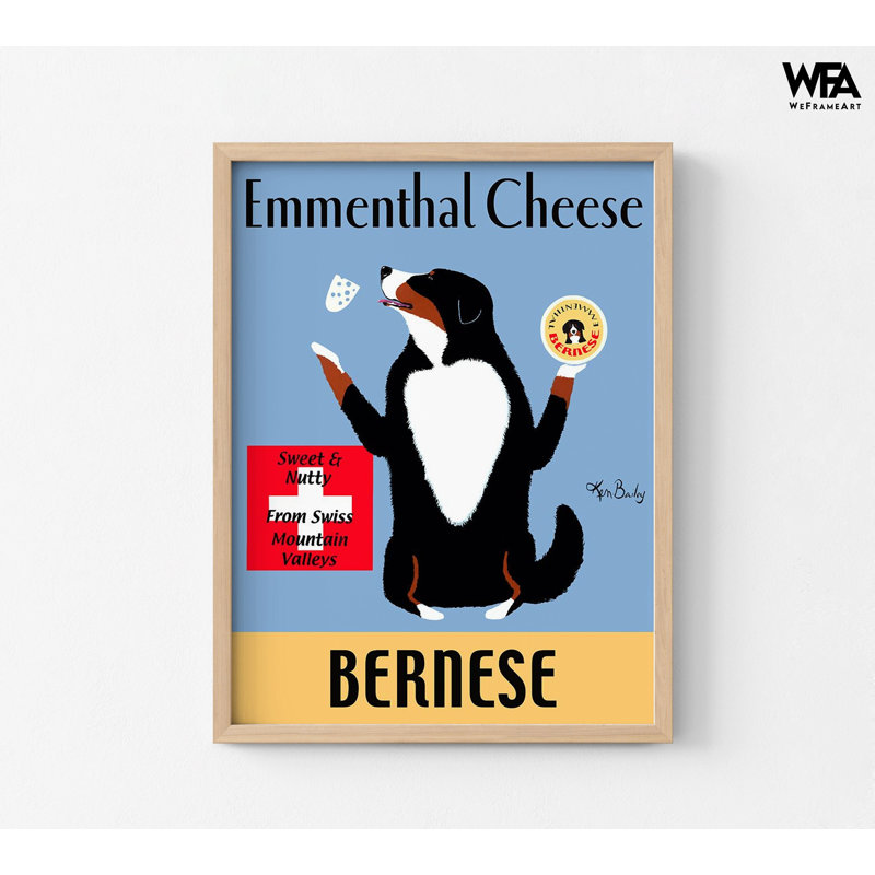 Bernois bouvier bernois, Suisse, Tanné, H 32 po x l 24 po, Reproduction encadrée sans passe-partout