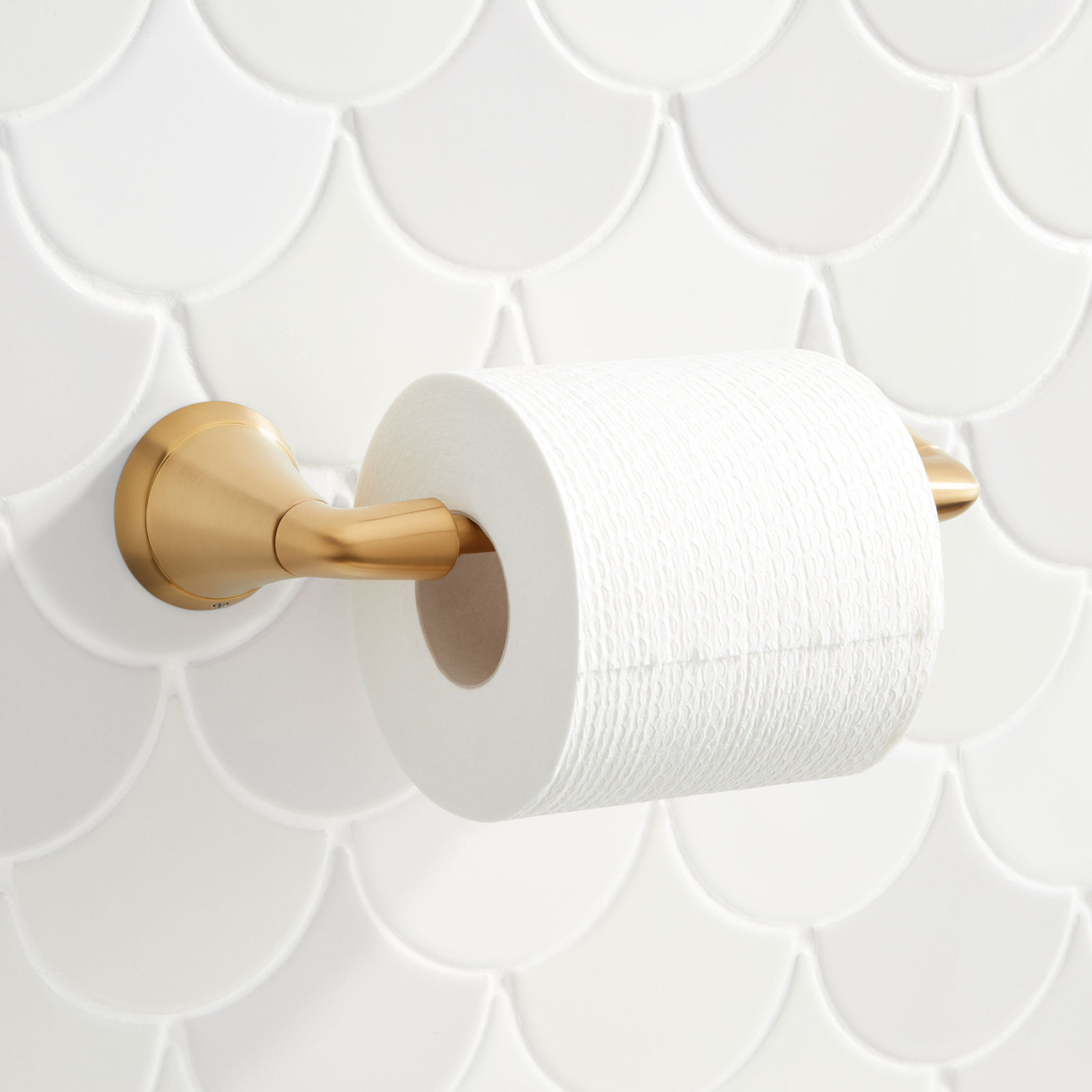 Provincetown Toilet Paper Holder, Brushed Gold