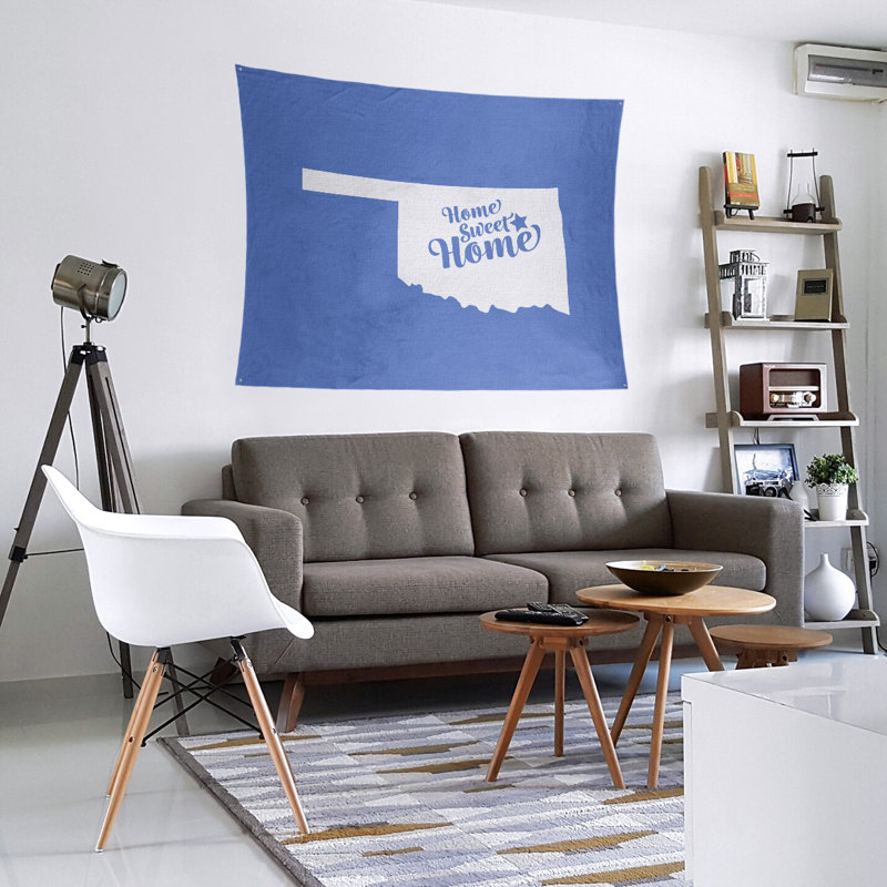 Tapisserie Sweet Home Tulsa, H 27,5 po x l 37,5 po, Bleu